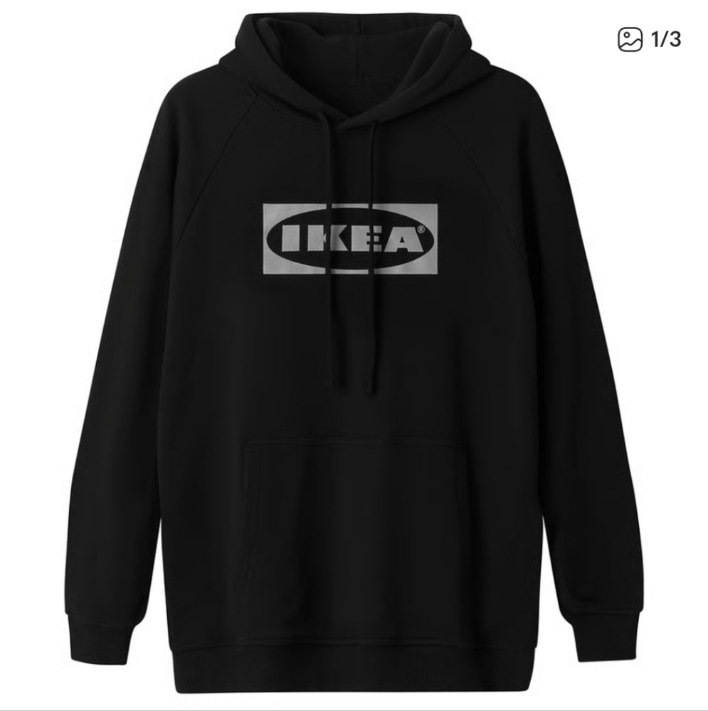 IKEA Men's Black Logo Hoodie